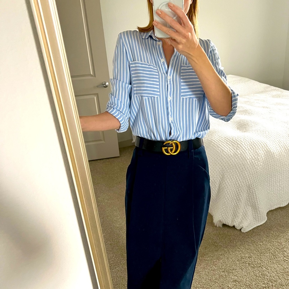 Mango shirt, size S, whole look available in my closet, make bundle and offer!